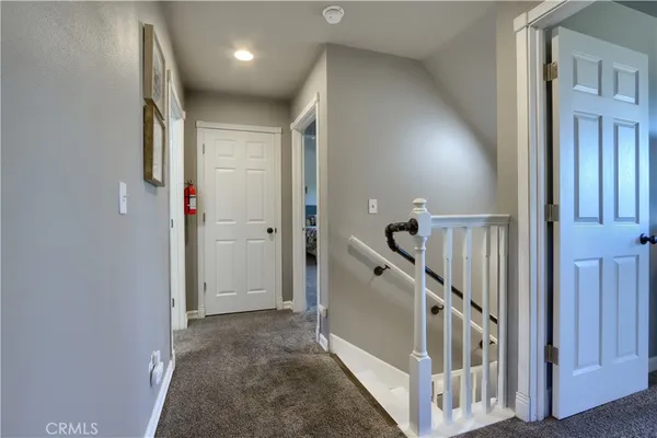 a view of hallway with stairs