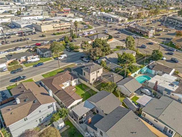 an aerial view of residential house with outdoor space
