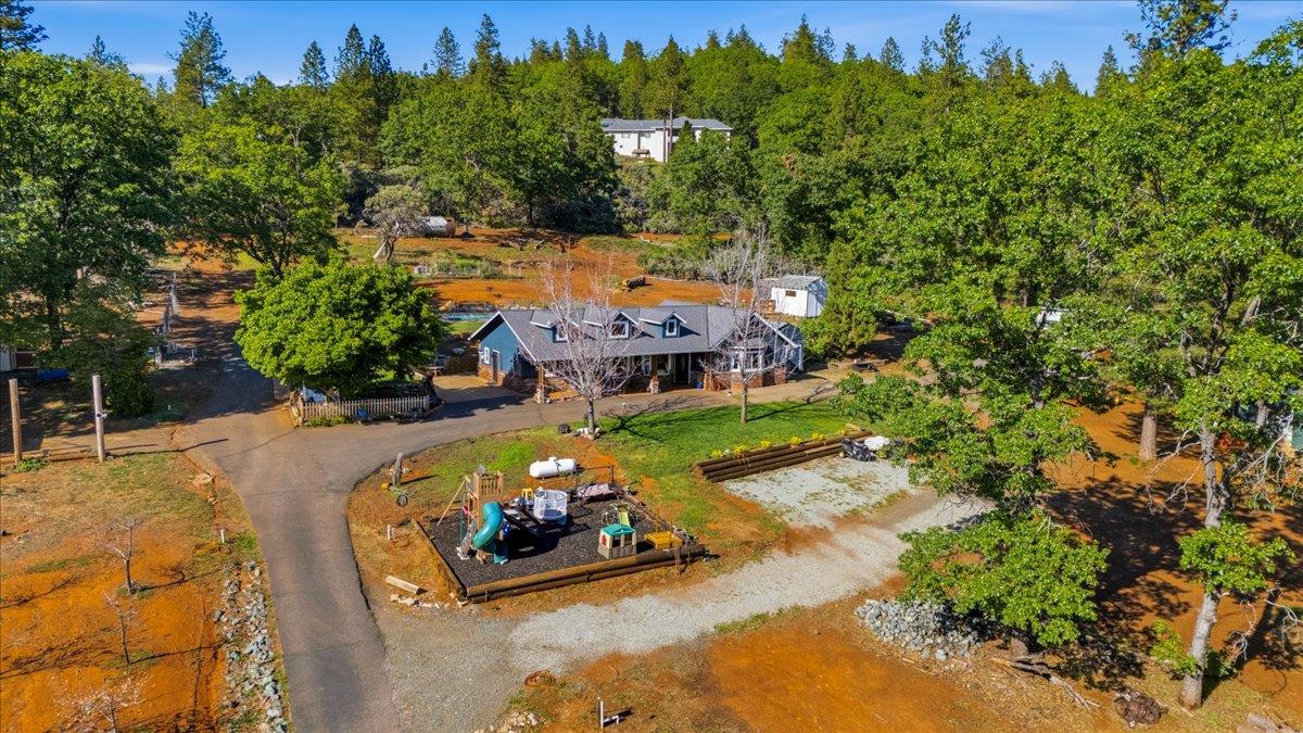 10784 Cole Way Grass Valley, CA 95945 - Photo 29 of 57 an aerial view of a house with a yard basket ball court and outdoor seating