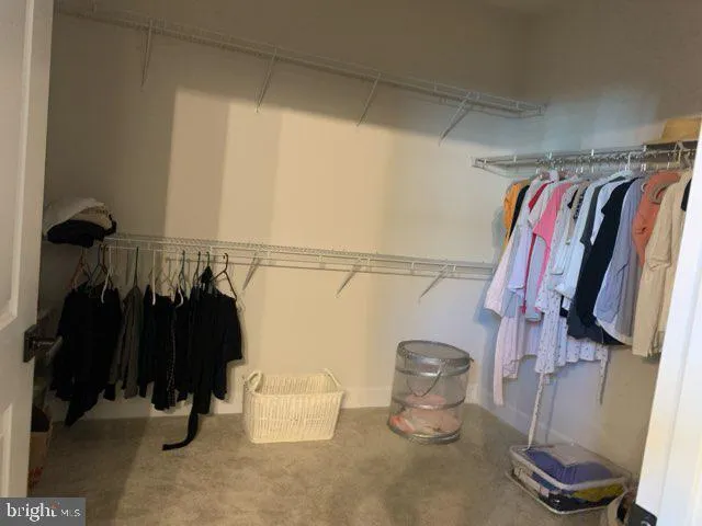 a close view of walk in closet