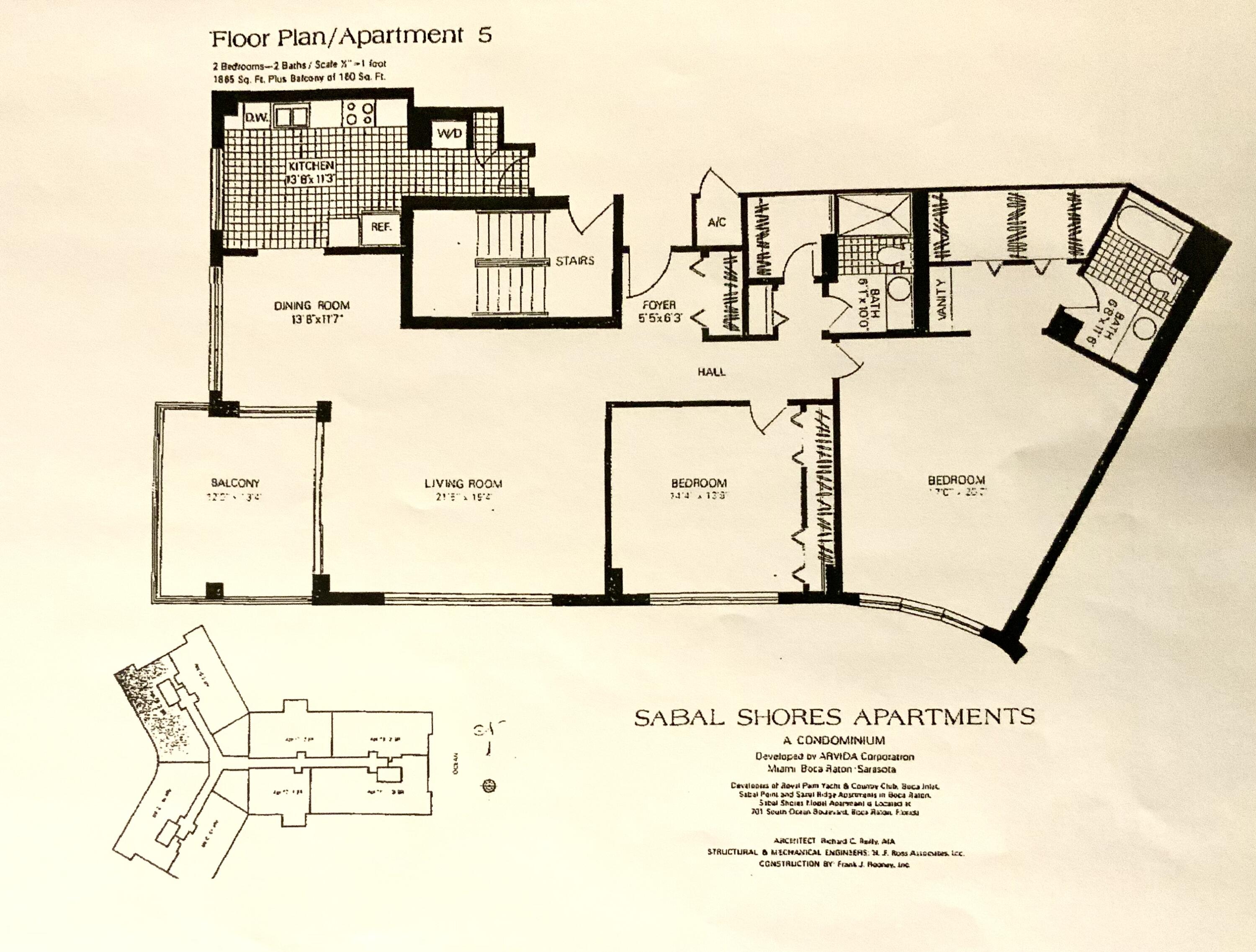 600 South Ocean Boulevard, Unit 1405 Boca Raton, FL 33432 - Photo 40 of 40 FLOORPLAN