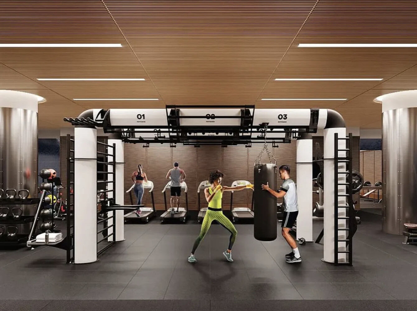 50 West 66th Street, Unit 7G Manhattan, NY 10023 - Photo 5 of 21 a view of a room with gym equipment