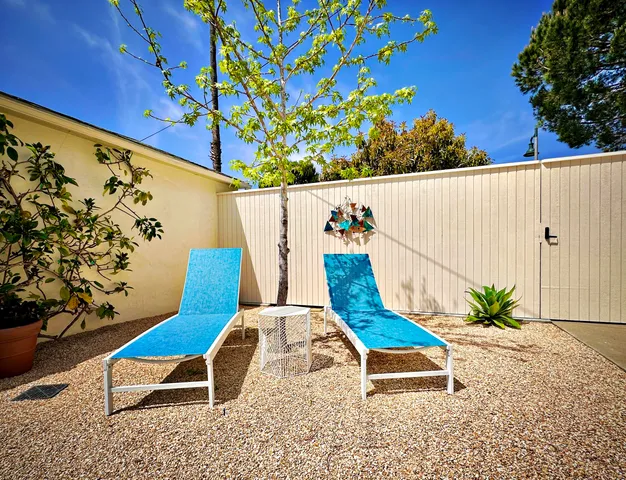 a view of outdoor space with seating area