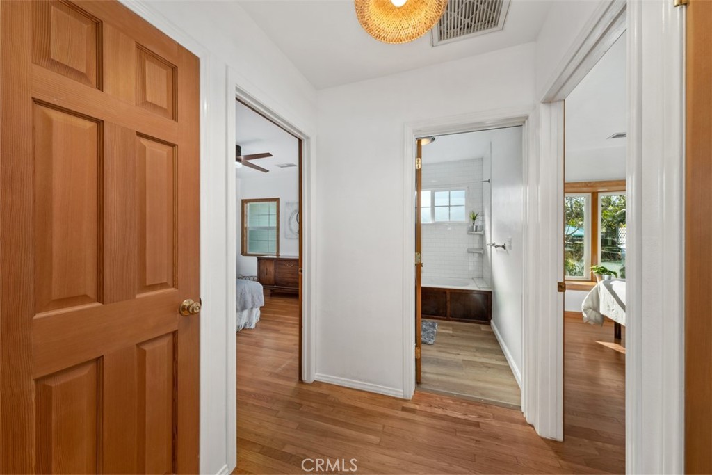 5117 Vincent Avenue Eagle Rock, CA 90041 - Photo 12 of 46 a view of a hallway with wooden floor and closet