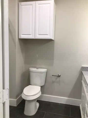 a bathroom with a toilet