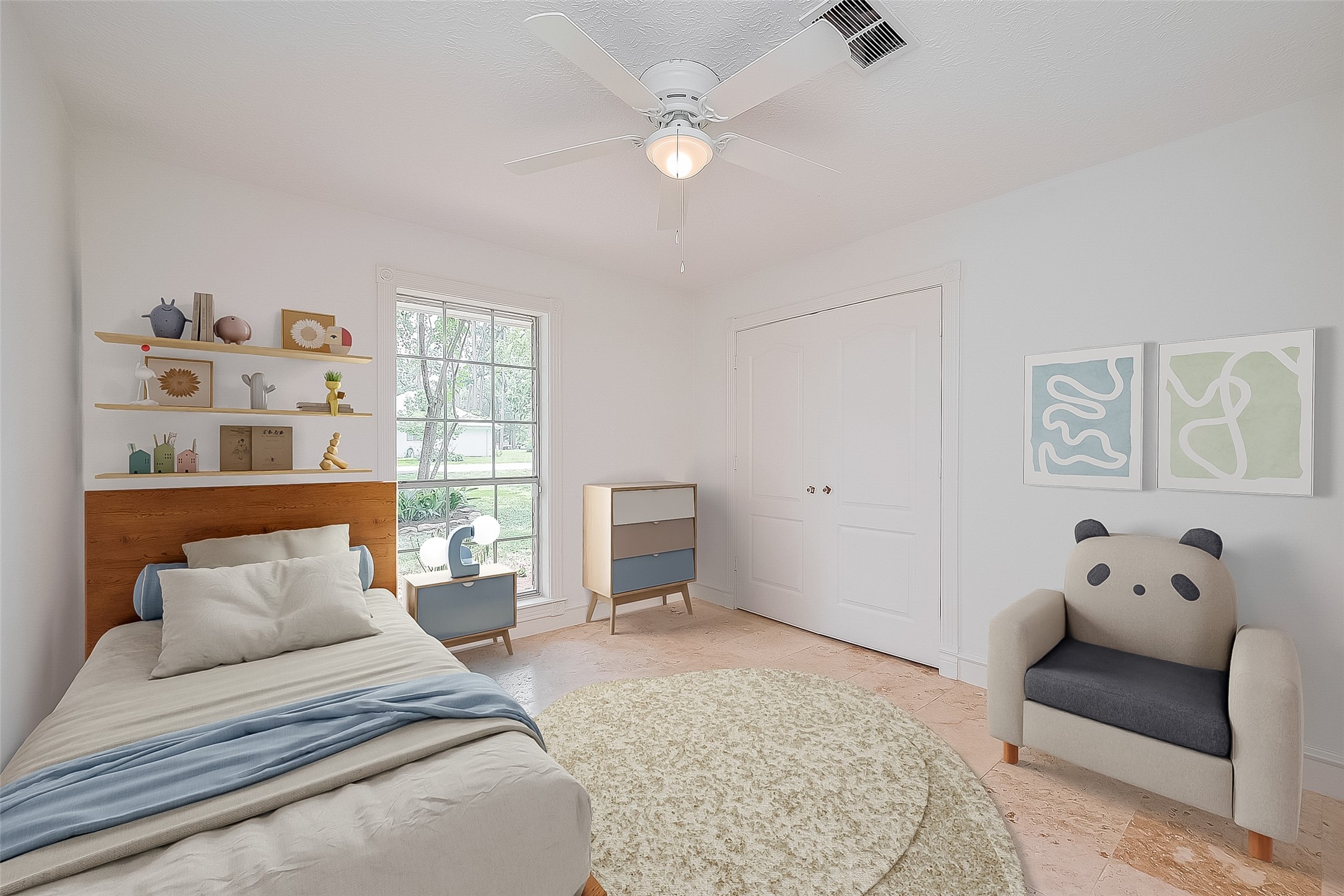 323 Spring Woods Drive Spring, TX 77386 - Photo 37 of 50 a bedroom with a large bed and a chandelier