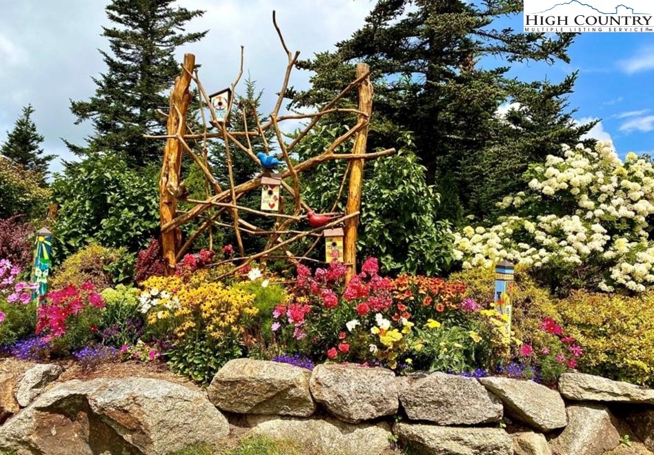 301 Pinnacle Inn Road, Unit 4315 Beech Mountain, NC 28604 - Photo 27 of 33 a bunch of flowers are in a garden