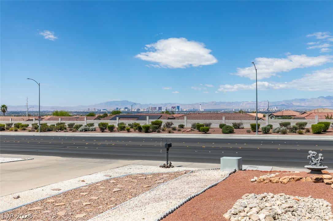 892 North Hollywood Boulevard Las Vegas, NV 89110 - Photo 58 of 81 This elevated view captures the distant city skyline set against a scenic mountainous backdrop.