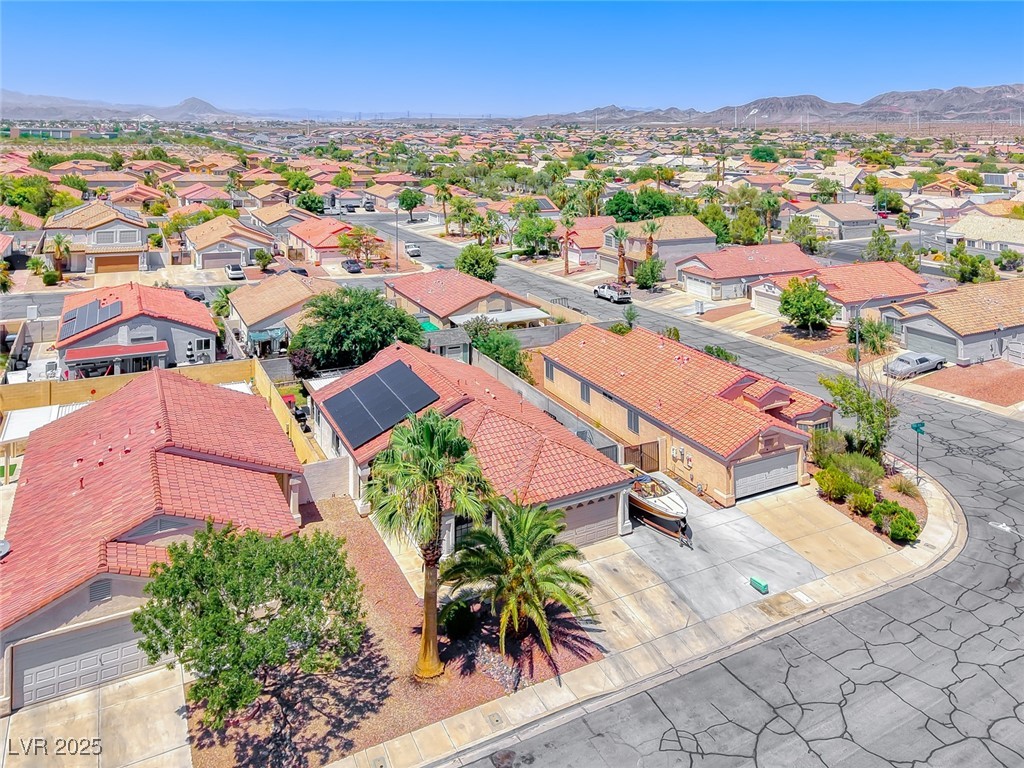 990 Ridge Path Avenue Henderson, NV 89015 - Photo 39 of 41 Aerial view of residential area with a mountainous background