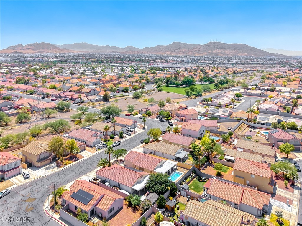 990 Ridge Path Avenue Henderson, NV 89015 - Photo 40 of 41 Aerial view of residential area with mountains
