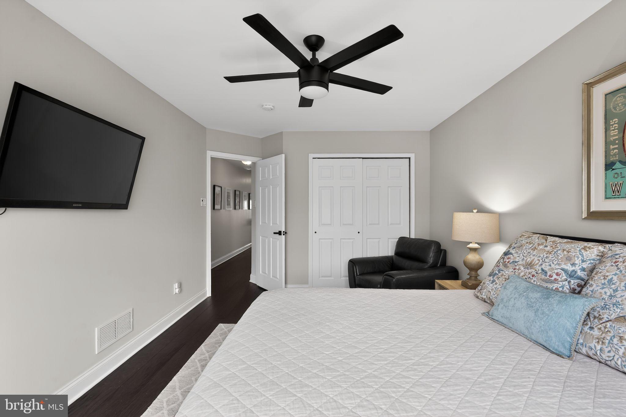 17 Welsford Way Westampton, NJ 08060 - Photo 32 of 41 a bedroom with a bed and a flat tv screen on dresser