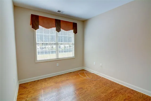 an empty room with a window