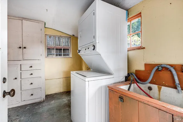 a room with storage and utility