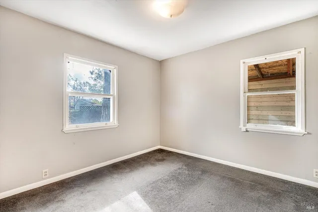 an empty room with a window