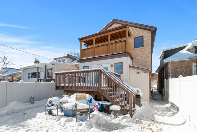 a front view of a house with patio