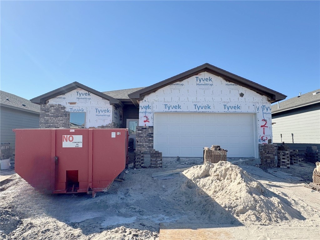 a view of a house with a bed