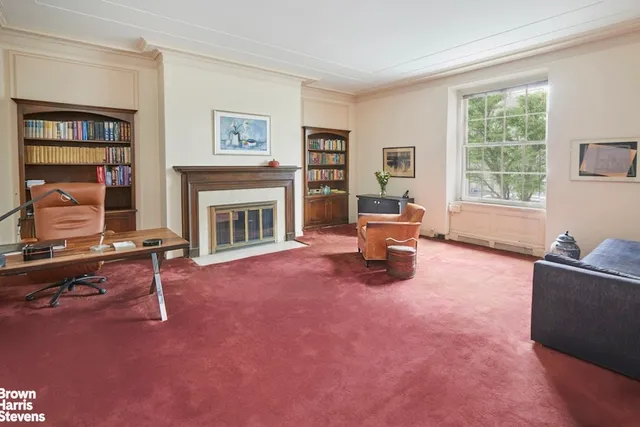 an empty room with a window