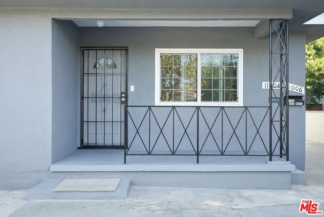 a view of wooden door