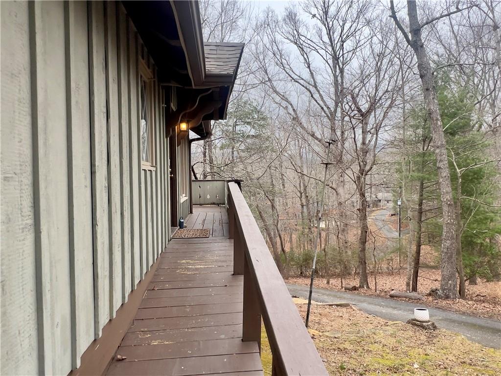 298 Lake View Trace Jasper, GA 30143 - Photo 23 of 33 a view of a house with a wooden deck
