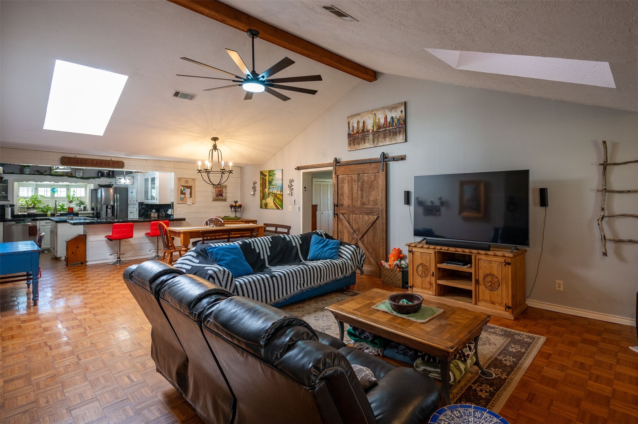 228 Camden Road Chester, TX 75936 - Photo 16 of 50 a living room with furniture and a flat screen tv