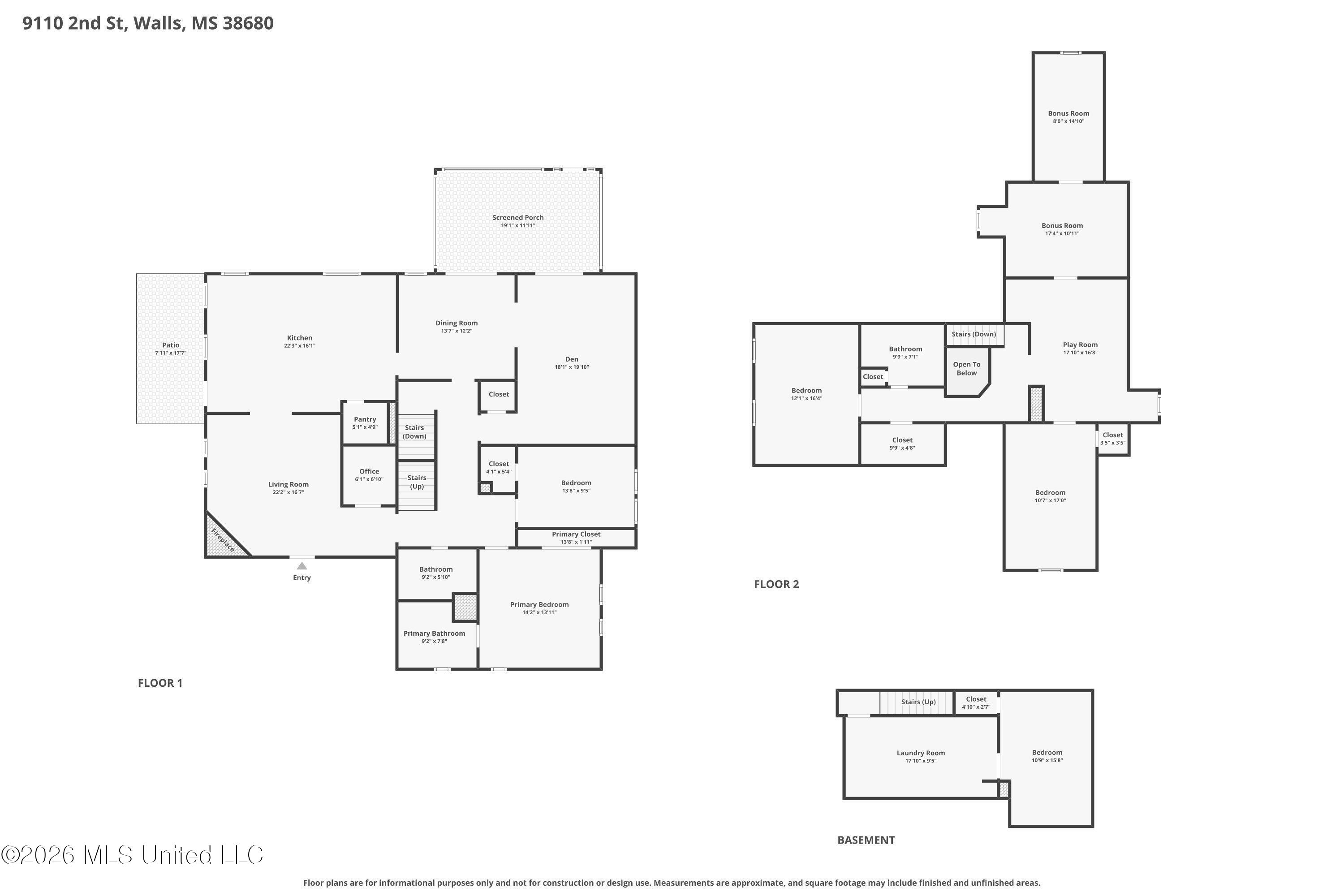 9110 2nd Street Walls, MS 38680 - Photo 47 of 47 Combined Floor Plan