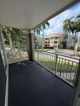 a view of balcony with an outdoor space