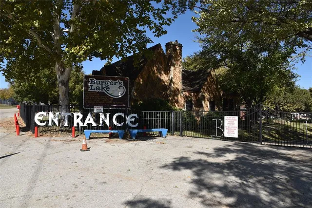 a view of a lake with a city view