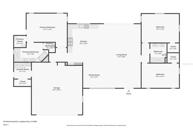 $13,000 | 613 Buttonwood Drive, Longboat Key, FL 34228