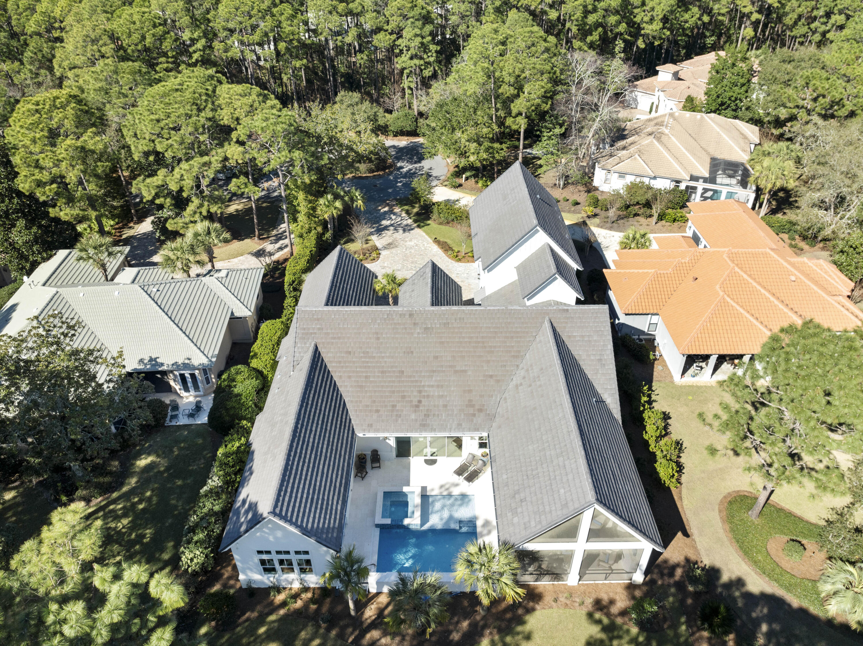 2924 Sand Pine Road Miramar Beach, FL 32550 - Photo 67 of 98 an aerial view of a house with yard