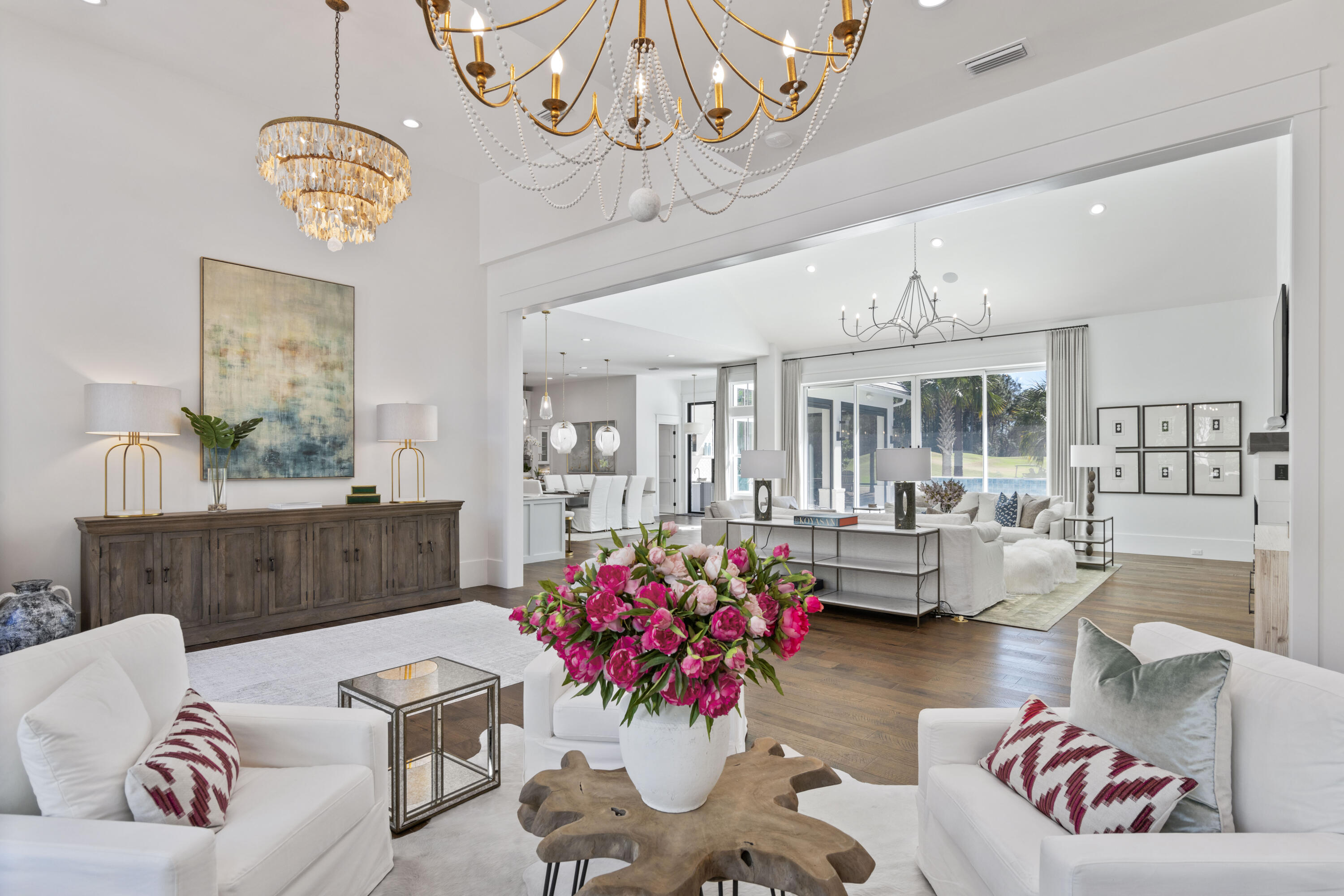 2924 Sand Pine Road Miramar Beach, FL 32550 - Photo 8 of 98 a living room with furniture chandelier and a chandelier