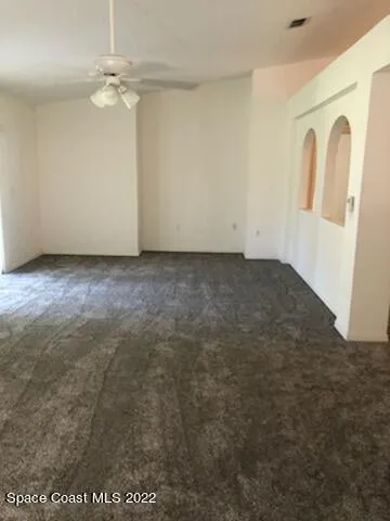 a view of a livingroom with an empty space