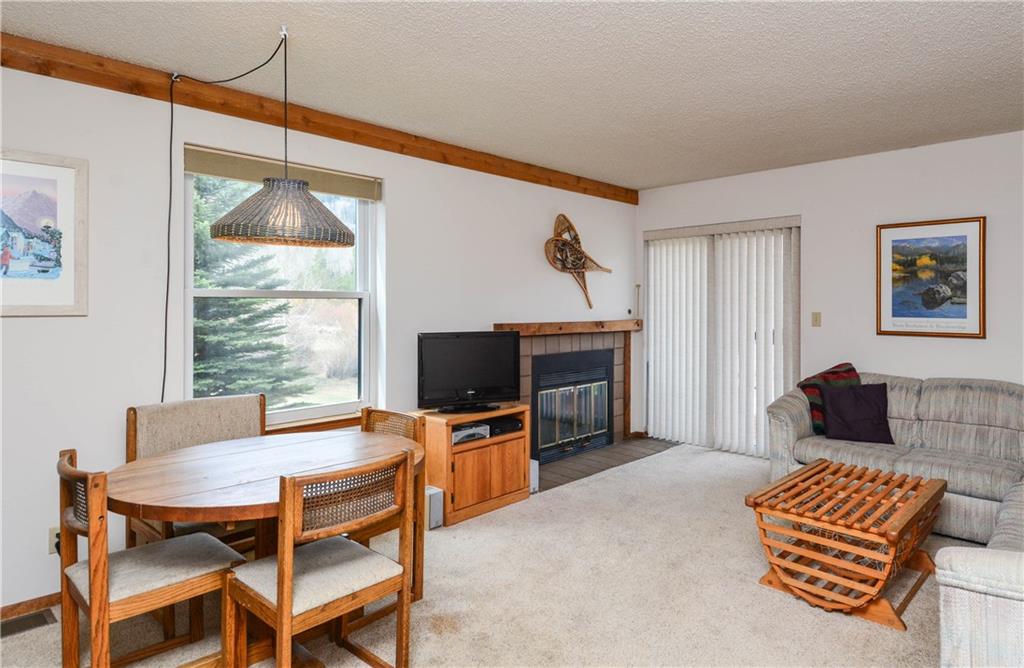 500 Bills Ranch Road, Unit 271 Frisco, CO 80443 - Photo 3 of 22 a living room with furniture a flat screen tv and a window