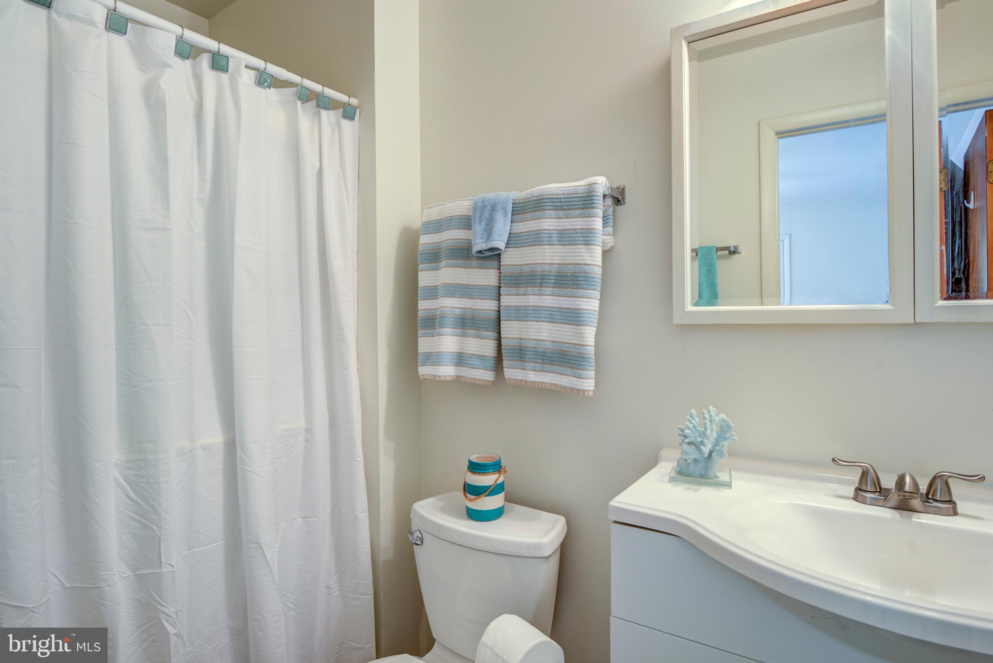 19 Capetown Road Ocean Pines, MD 21811 - Photo 7 of 56 a bathroom with a sink a toilet and a mirror