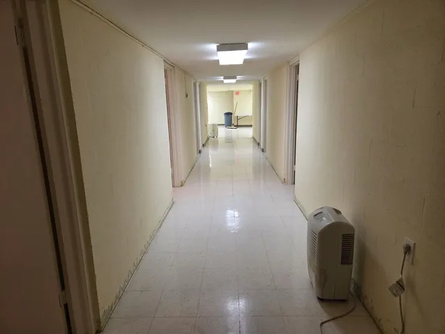 an empty room with a window