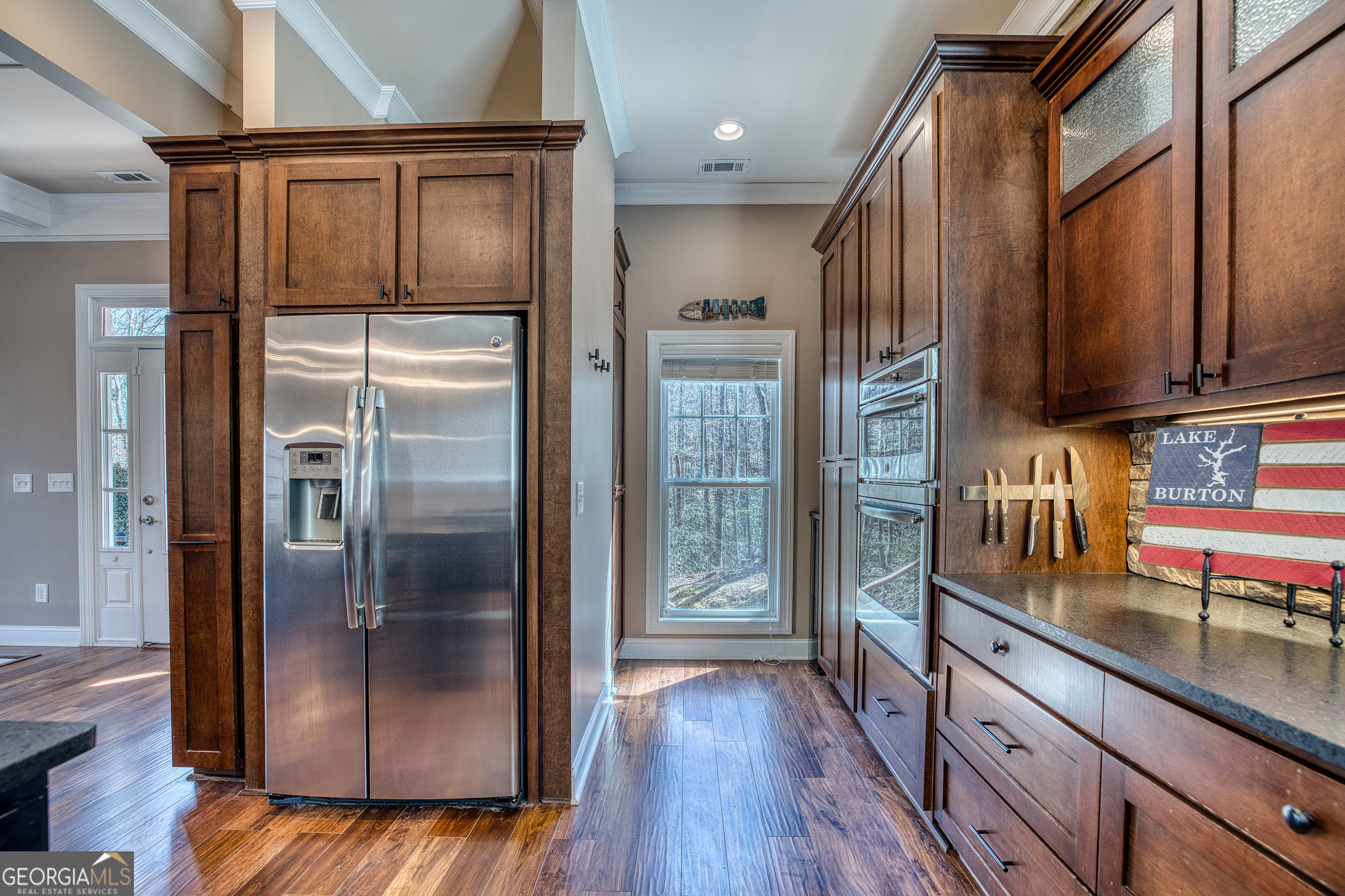 112 Springhill Lane Clarkesville, GA 30523 - Photo 14 of 79 a kitchen with stainless steel appliances granite countertop a refrigerator and a sink