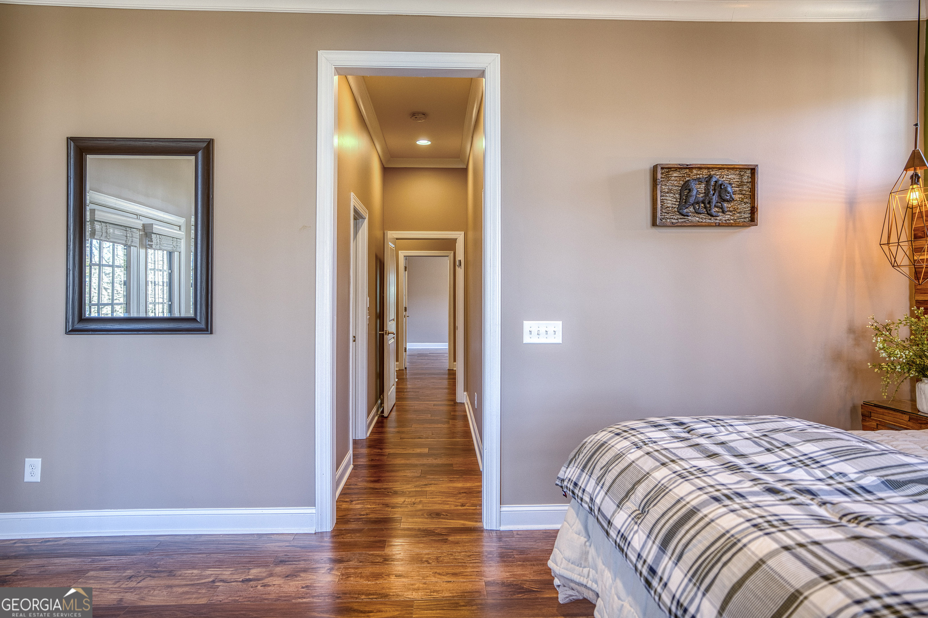 112 Springhill Lane Clarkesville, GA 30523 - Photo 27 of 79 a bedroom with bed and hardwood