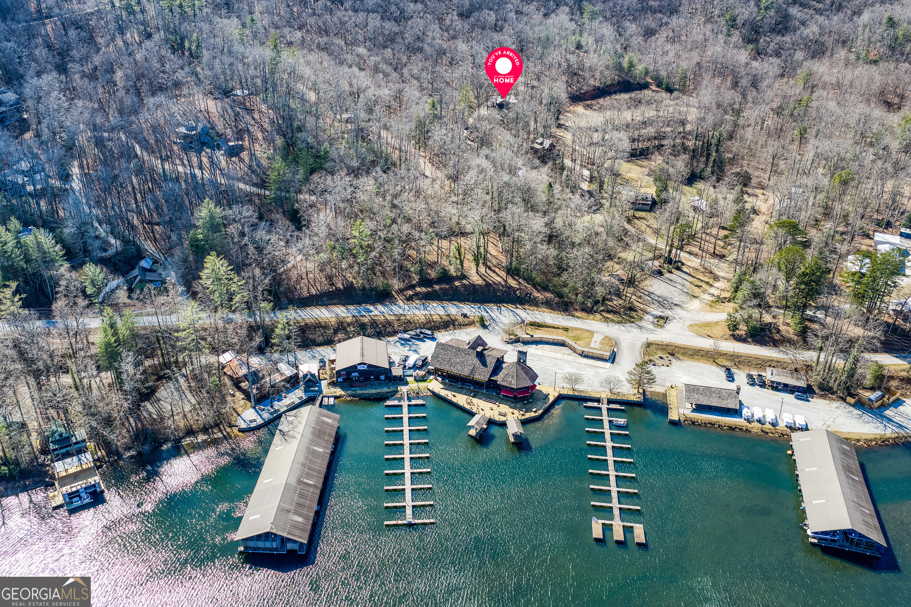 112 Springhill Lane Clarkesville, GA 30523 - Photo 74 of 79 an aerial view of a house with a swimming pool