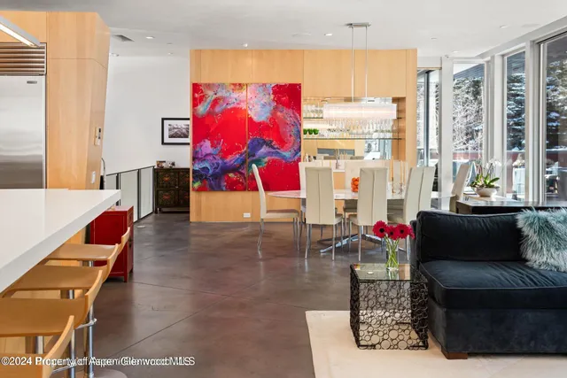 a living room with furniture and a couch