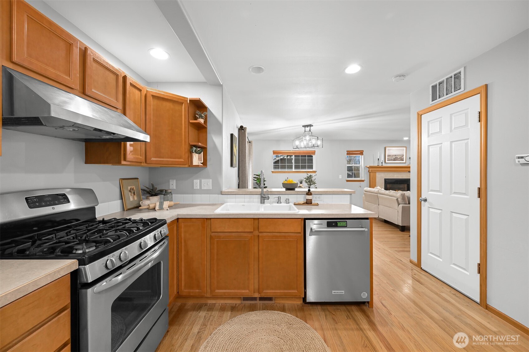 3500 South Avenue Bellingham, WA 98229 - Photo 14 of 38 a kitchen with stainless steel appliances granite countertop a stove and a sink