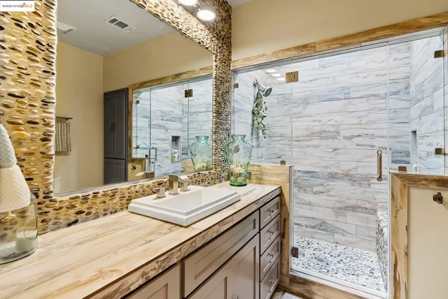 a view of a balcony with furniture