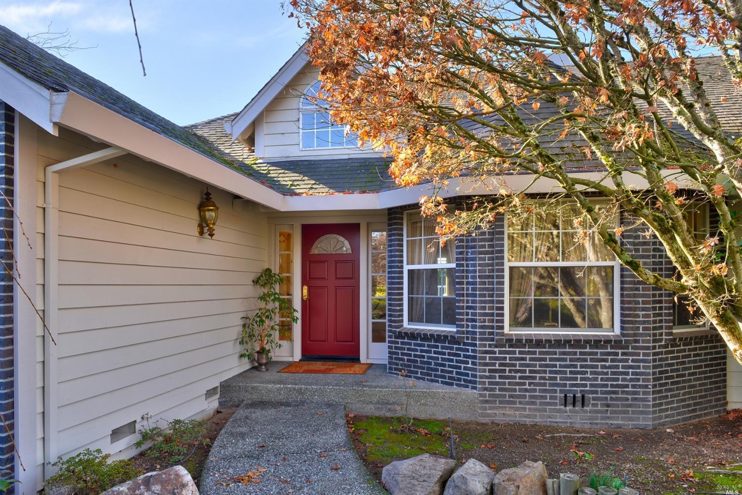 1980 Wood Road Fulton, CA 95439 - Photo 1 of 1 a view of brick house with large windows