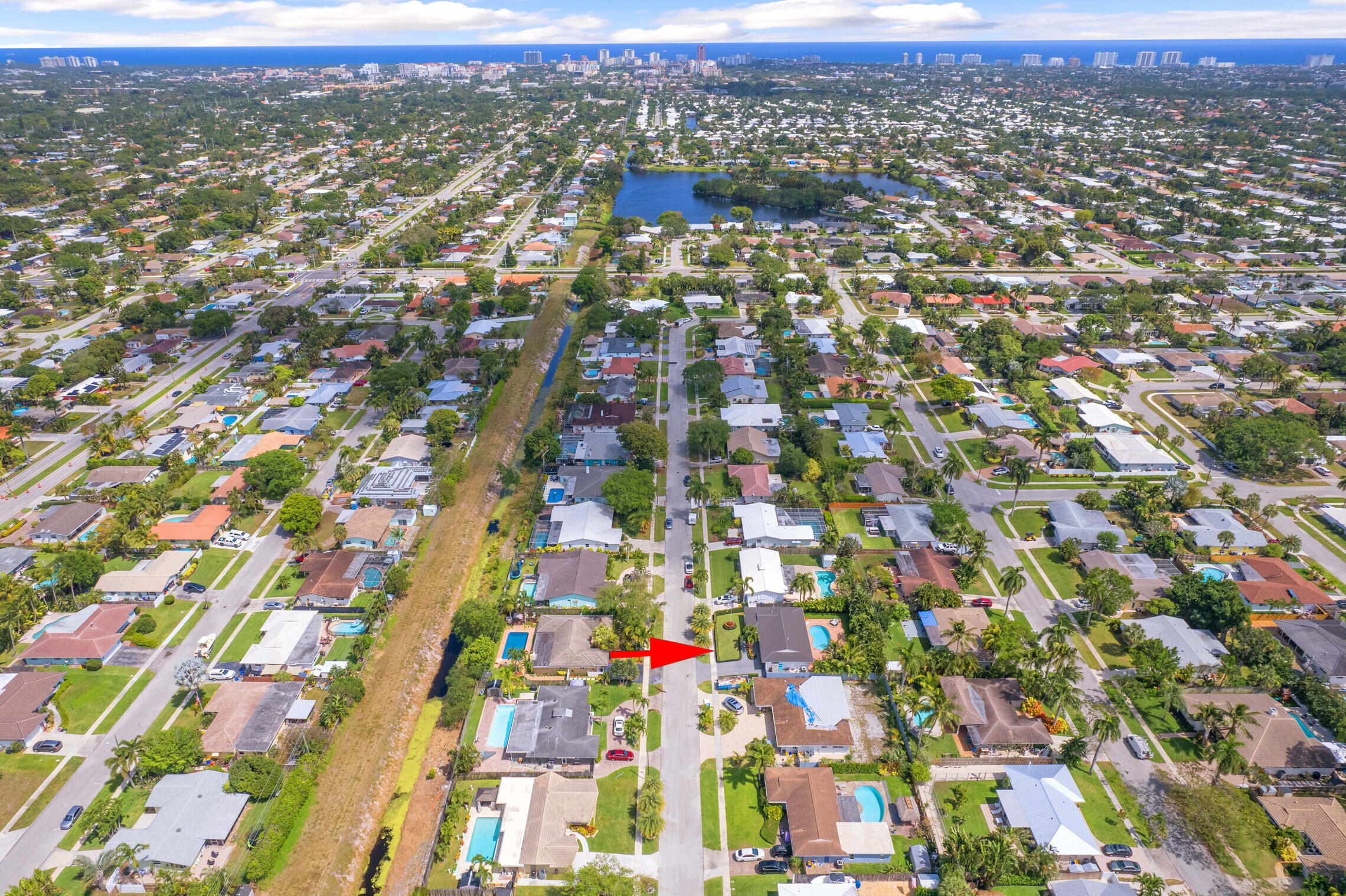 1332 Southwest 8th Street Boca Raton, FL 33486 - Photo 24 of 24 Aerial Looking East to Ocean
