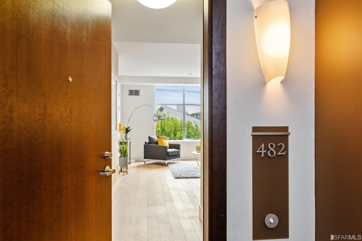 451 Kansas Street, Unit 482 San Francisco, CA 94107 - Photo 1 of 32 a view of a hallway with painted walls
