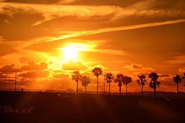 a view of a swimming pool and outdoor space