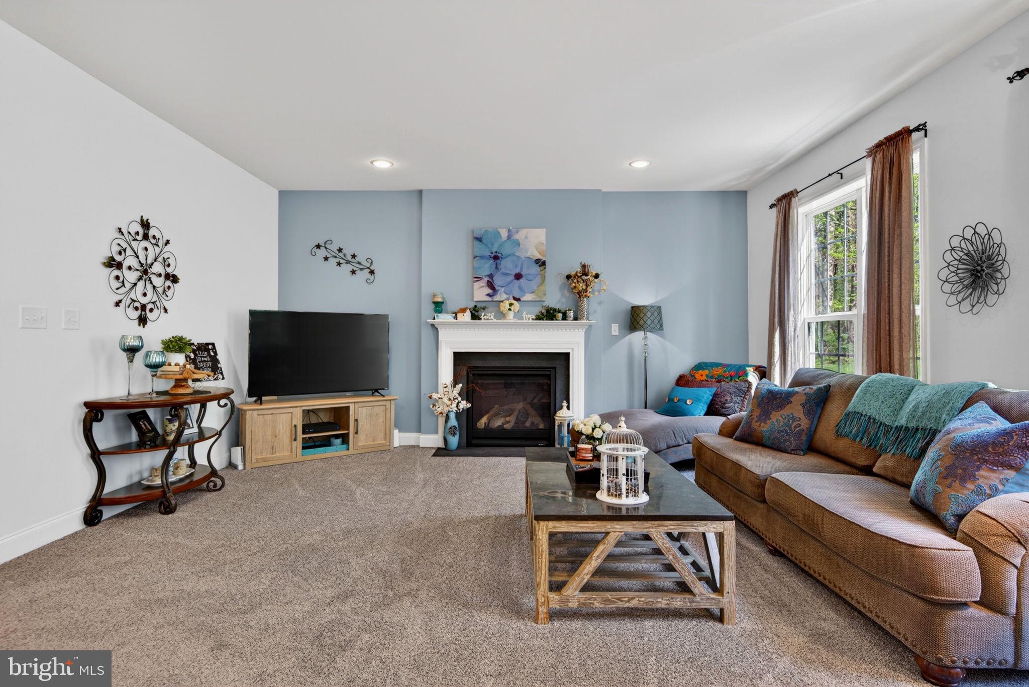 131 Freys Road Elizabethtown, PA 17022 - Photo 30 of 72 a living room with furniture a fireplace and a flat screen tv
