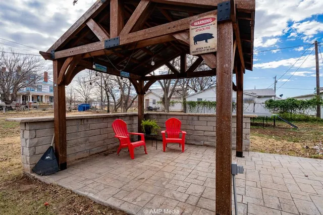 a view of outdoor space with seating