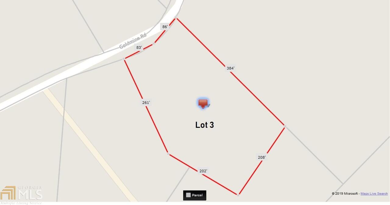 Lot 3 Goldmine with approximate dimensions shown.