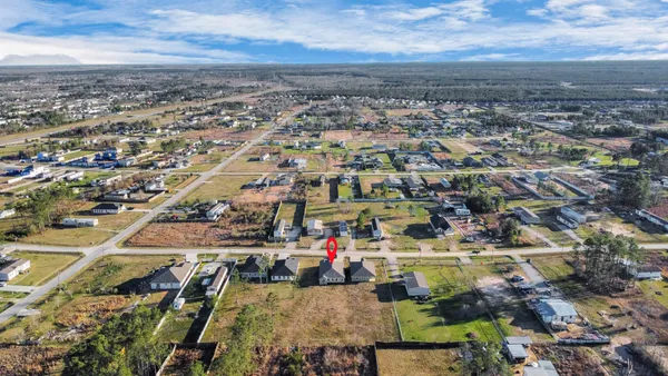 an aerial view of a city