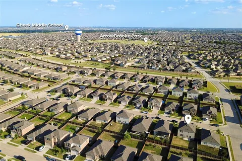 an aerial view of a city