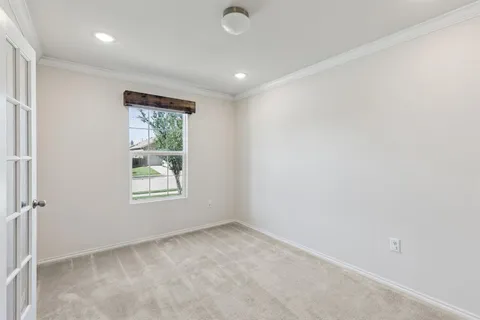 an empty room with a window